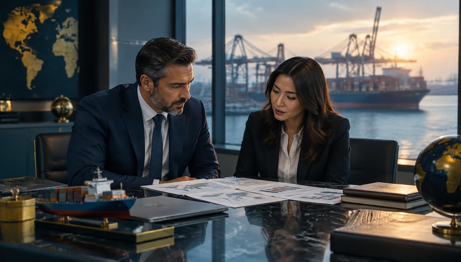Relationship manager meeting with a corporate client