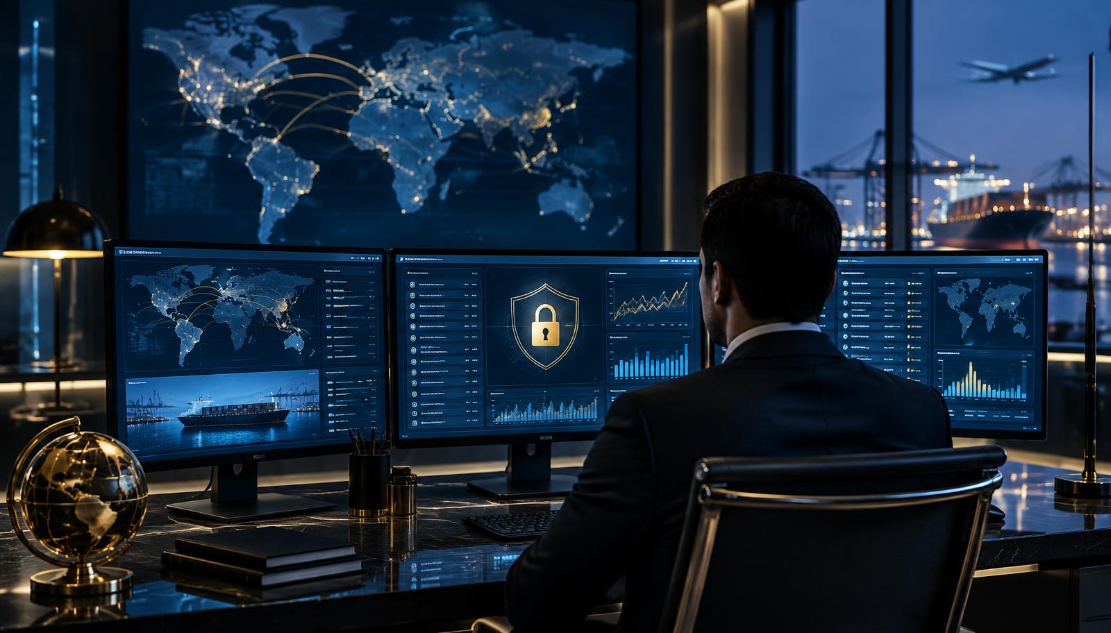 Enterprise security and finance operations team monitoring systems